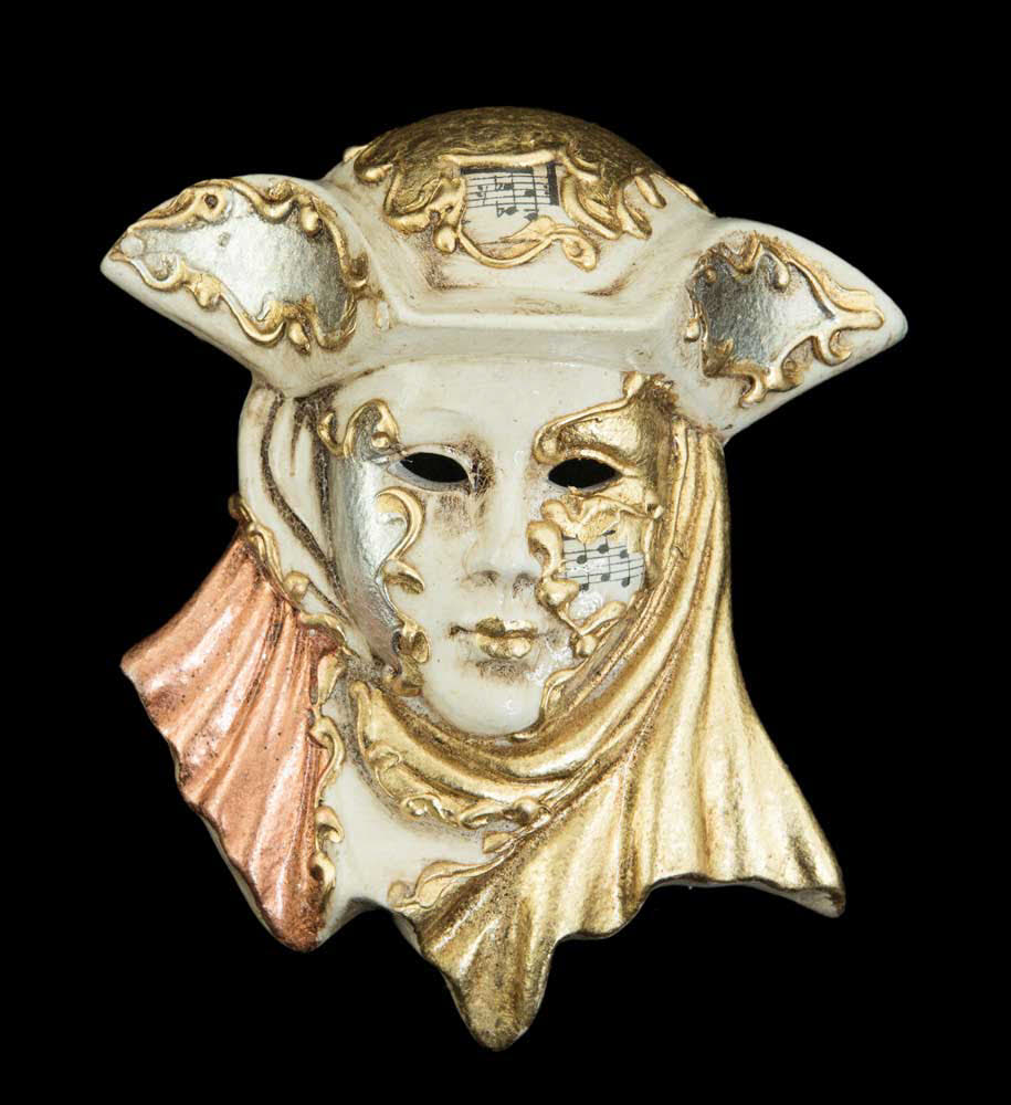 Masque Vénitien Casanova en Céramique – Artisanat Authentique de Venise