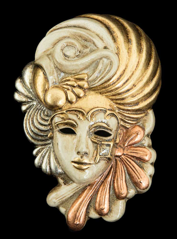Masque Vénitien Colombina en Céramique – Artisanat Authentique de Venise