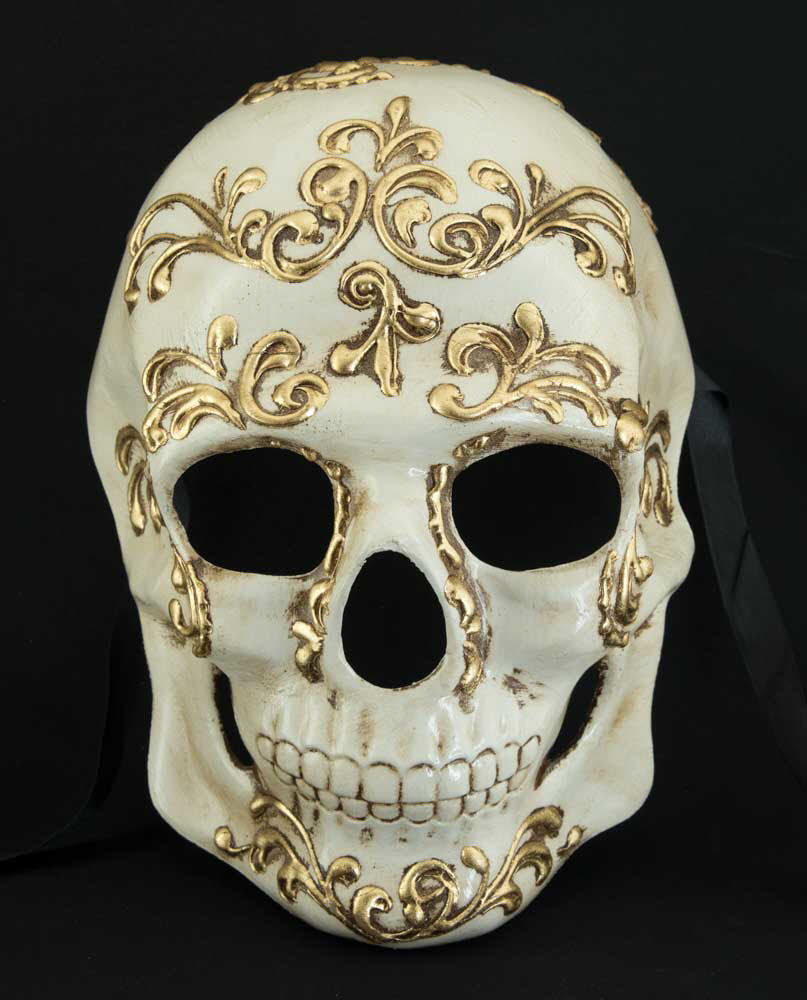 Masque Baroque Tête de Mort de Venise – Artisanat Authentique de Venise