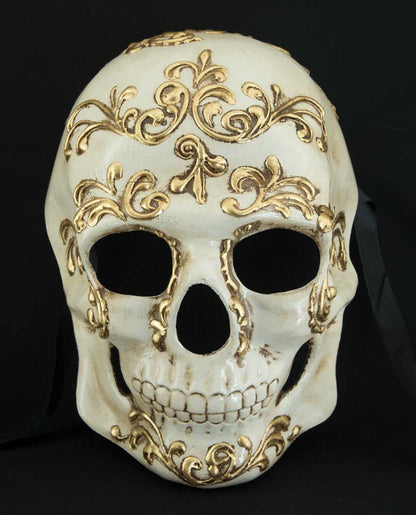 Masque Baroque Tête de Mort de Venise – Artisanat Authentique de Venise