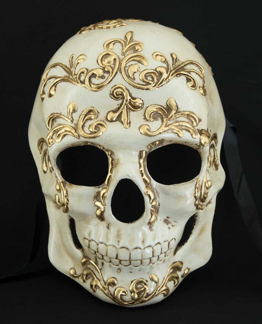 Masque Baroque Tête de Mort de Venise – Artisanat Authentique de Venise