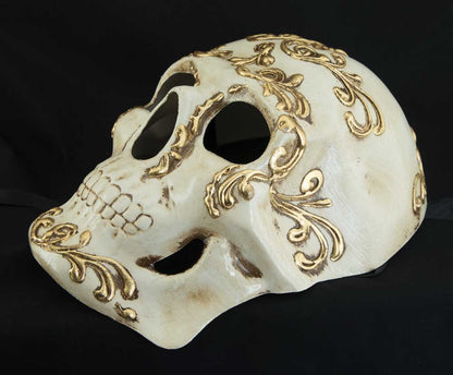 Masque Baroque Tête de Mort de Venise – Artisanat Authentique de Venise