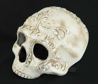 Masque Baroque Tête de Mort à Strass – Artisanat Authentique de Venise