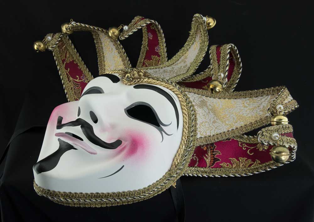 Masque Anonymous V comme Vendetta à 7 Pointes – Artisanat Authentique de Venise