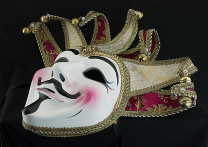 Masque Anonymous V comme Vendetta à 7 Pointes – Artisanat Authentique de Venise