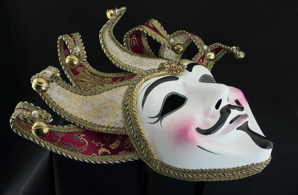 Masque Anonymous V comme Vendetta à 7 Pointes – Artisanat Authentique de Venise