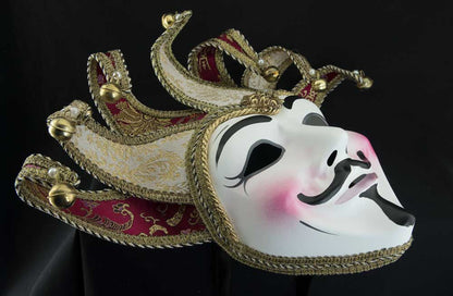 Masque Anonymous V comme Vendetta à 7 Pointes – Artisanat Authentique de Venise