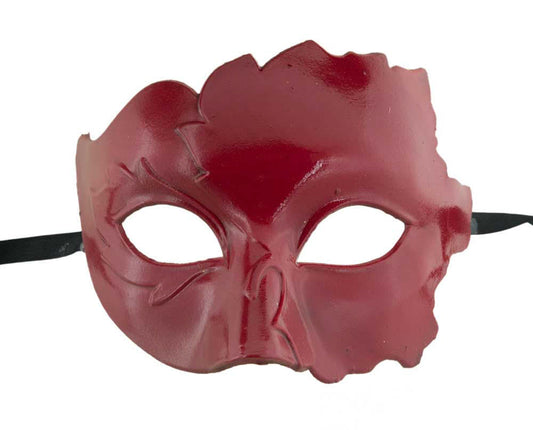 Masque Colombine Foglia Rouge – Artisanat Authentique de Venise