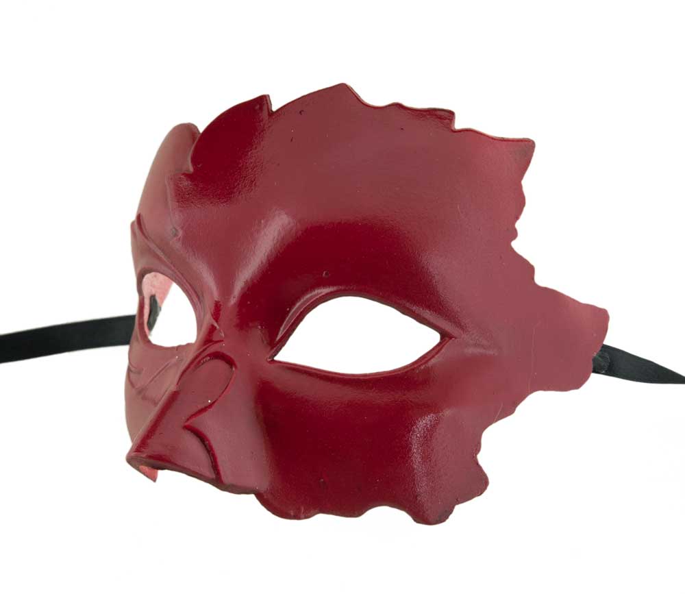 Masque Colombine Foglia Rouge – Artisanat Authentique de Venise