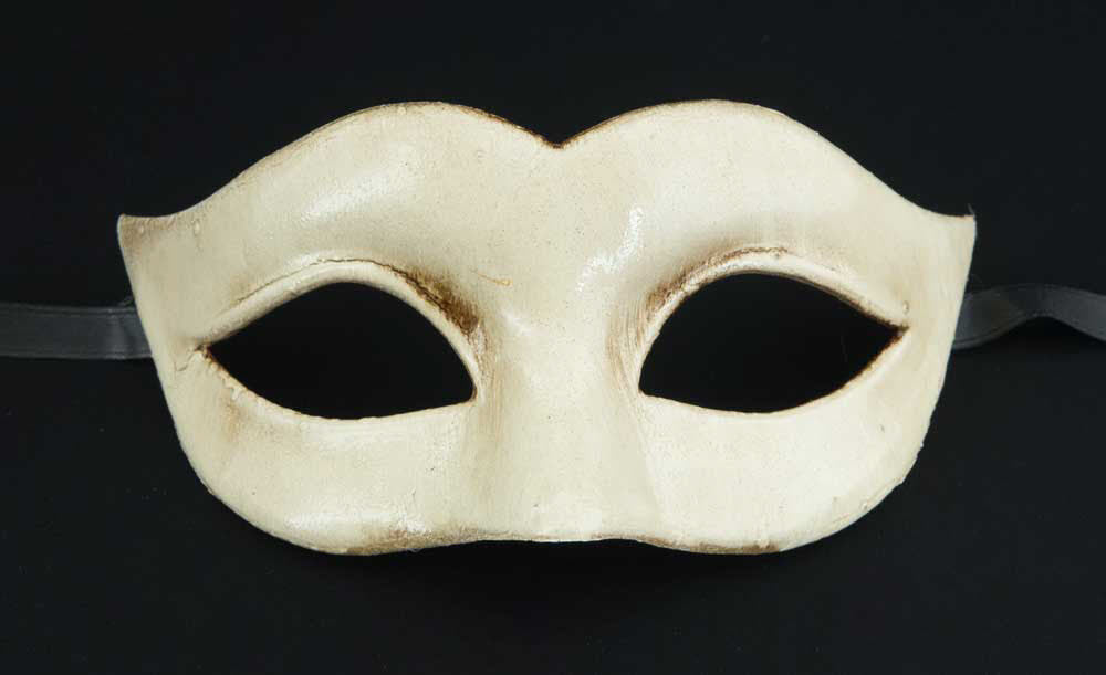 Masque Colombine Blanc Écru – Prestige et Élégance de Venise