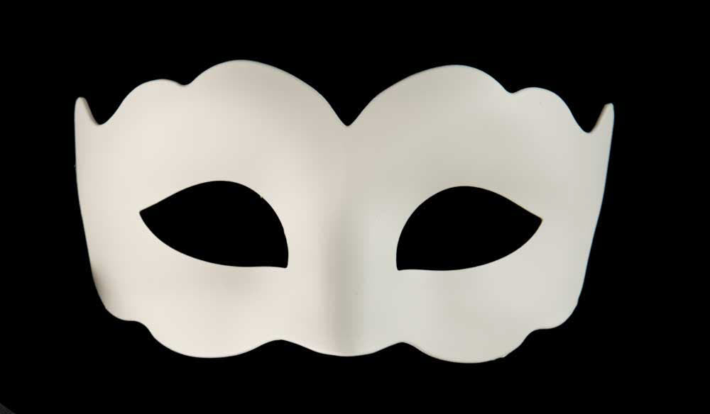 Masque Colombine Nuvola Blanc à Peindre – Artisanat Authentique de Venise