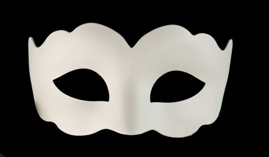 Masque Colombine Nuvola Blanc à Peindre – Artisanat Authentique de Venise