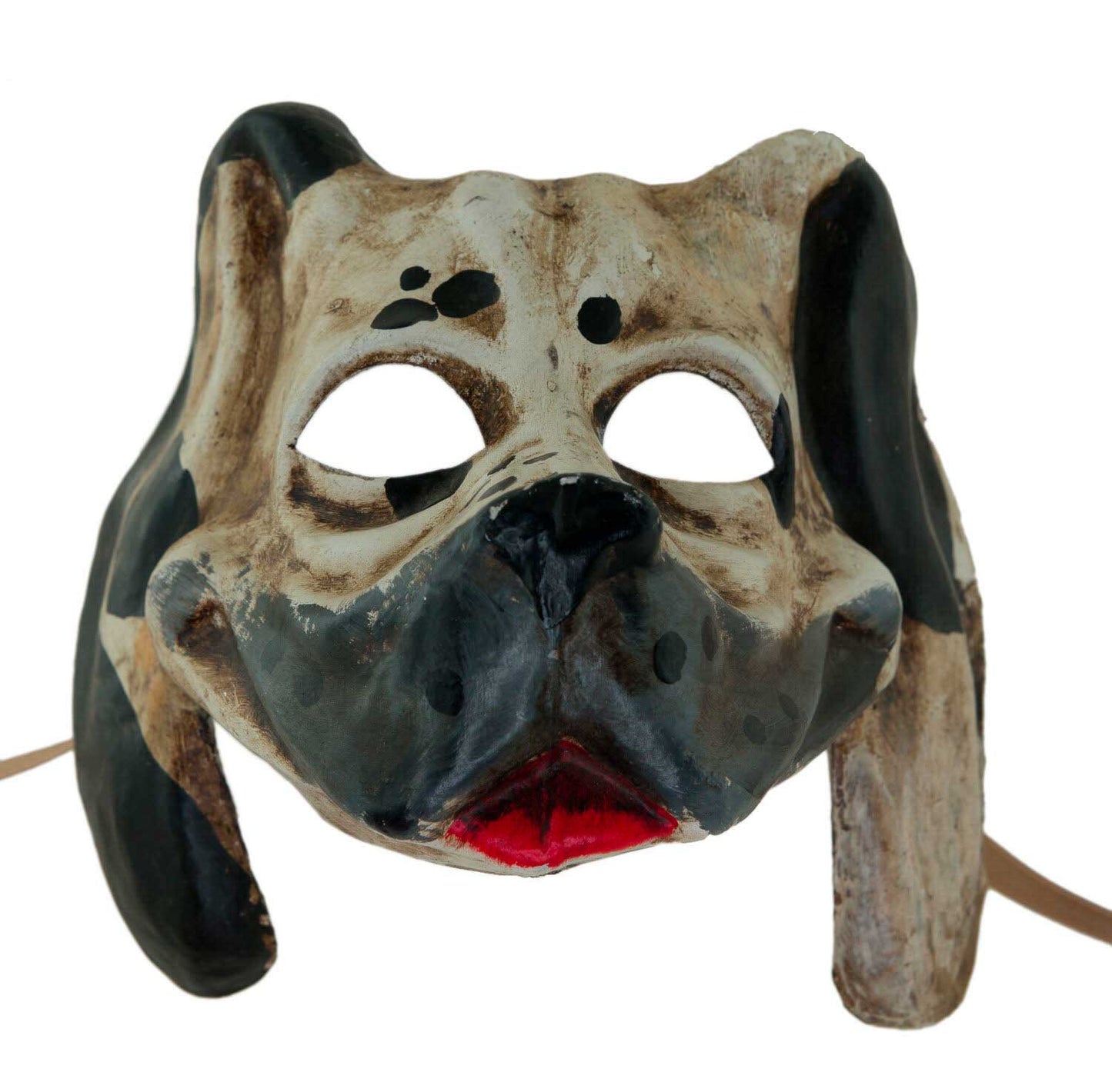 Masque Vénitien Chien Dalmatien en Papier Mâché – Artisanat Authentique de Venise