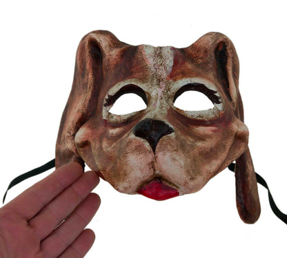 Masque Vénitien Chien en Papier Mâché – Artisanat Authentique de Venise