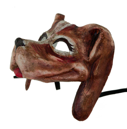 Masque Vénitien Chien en Papier Mâché – Artisanat Authentique de Venise