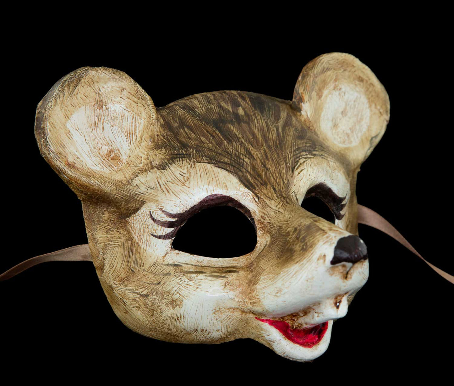 Masque Vénitien Souris Grise en Papier Mâché – Artisanat Authentique de Venise