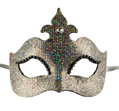 Masque Colombine Bal Masqué Argenté – Artisanat Authentique de Venise