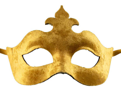 Masque Colombine Bal Masqué Jaune Ocre – Artisanat Authentique de Venise
