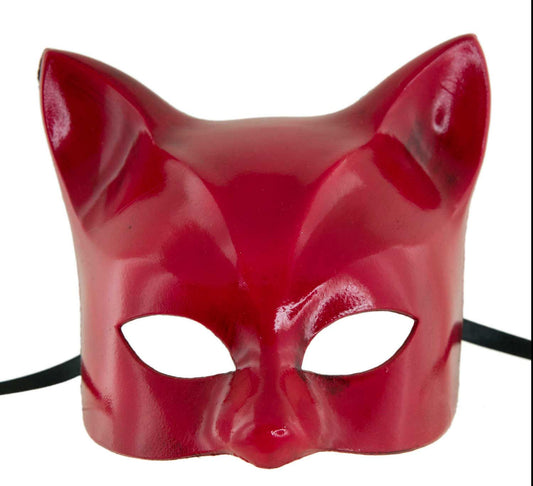 Masque Chat Gatto Rouge – Artisanat Authentique de Venise