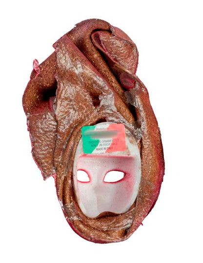 Magnet Masque de Venise en Cuir Rouge et Doré – Artisanat Authentique de Venise