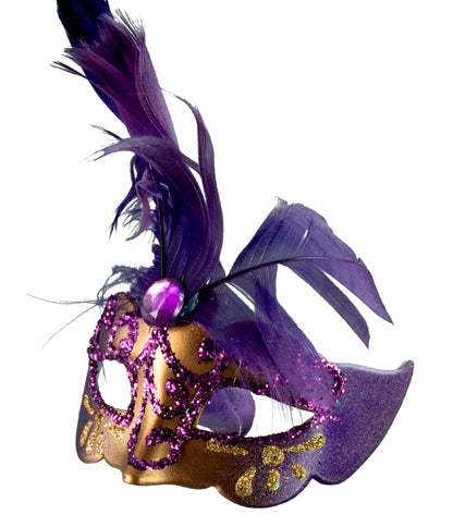 Magnet Masque de Venise Colombine Violet – Artisanat Authentique de Venise