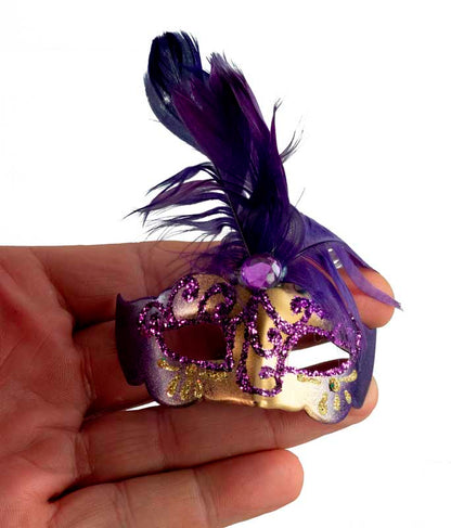 Magnet Masque de Venise Colombine Violet – Artisanat Authentique de Venise
