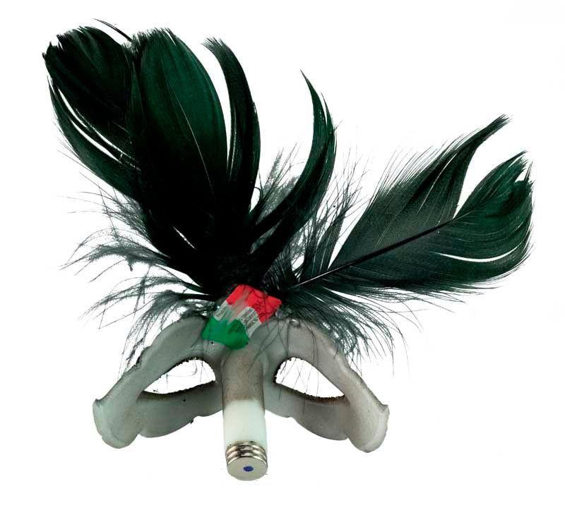 Magnet Masque de Venise Colombine Noir et Doré – Artisanat Authentique de Venise