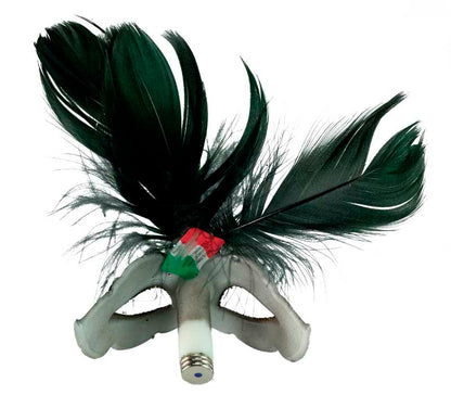 Magnet Masque de Venise Colombine Noir et Doré – Artisanat Authentique de Venise
