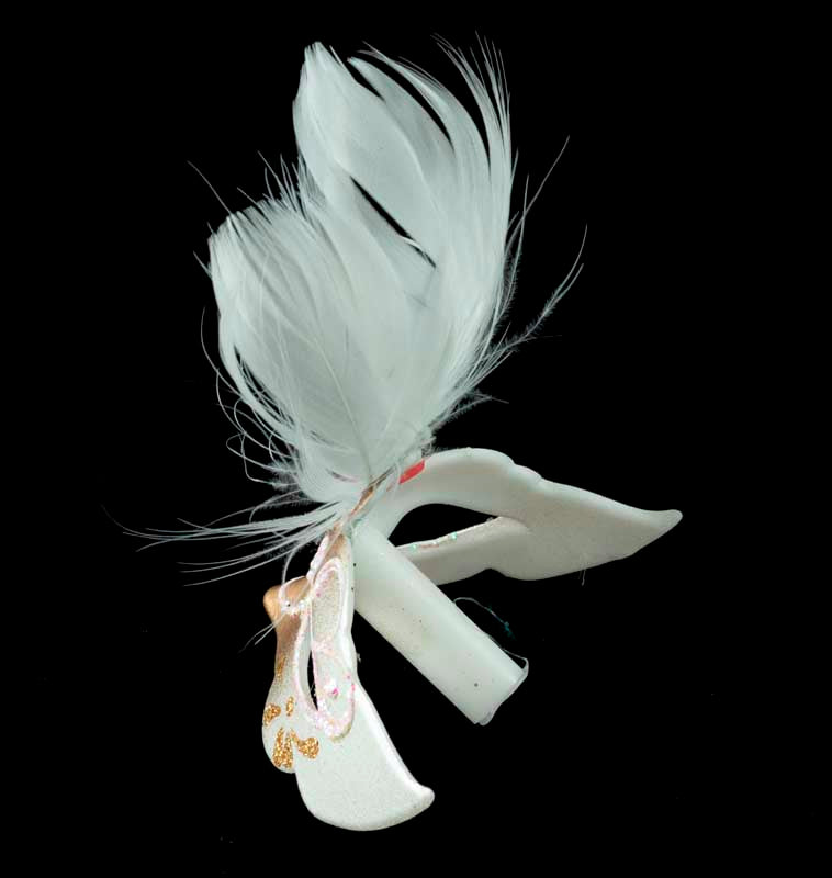 Magnet Masque de Venise Colombine Blanc – Artisanat Authentique de Venise
