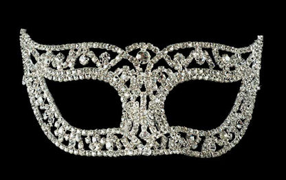 Masque Vénitien de Luxe Mascarade Loup avec Strass – Artisanat Authentique de Venise