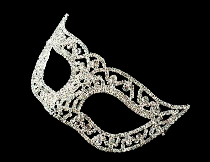 Masque Vénitien de Luxe Mascarade Loup avec Strass – Artisanat Authentique de Venise