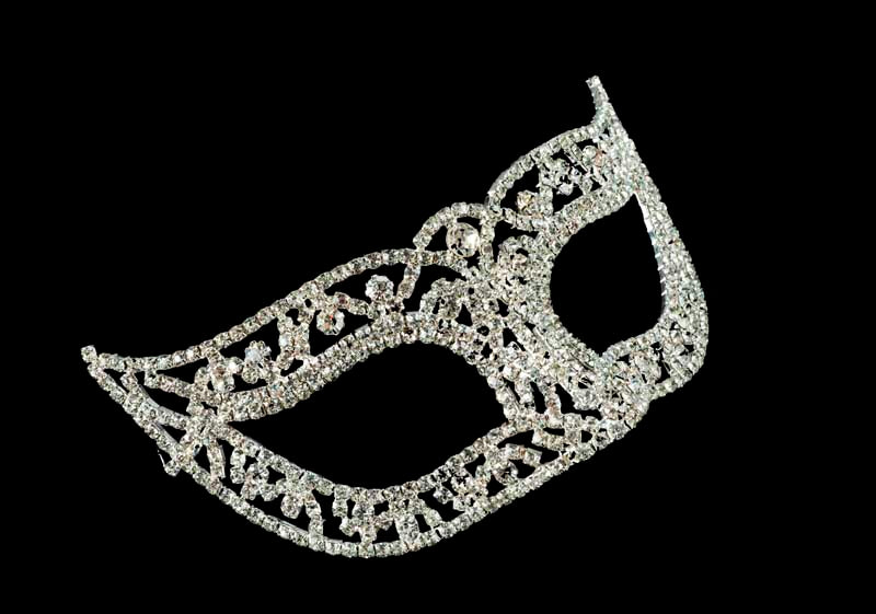Masque Vénitien de Luxe Mascarade Loup avec Strass – Artisanat Authentique de Venise