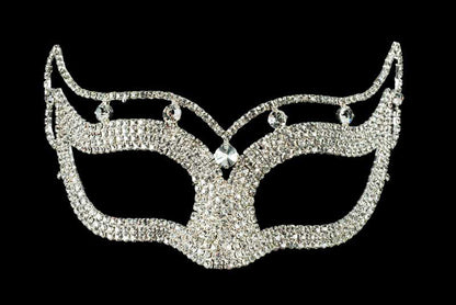 Masque Vénitien de Luxe Mascarade Loup avec Strass – Artisanat Authentique de Venise