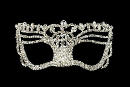 Masque Vénitien de Luxe Mascarade Loup avec Strass – Artisanat Authentique de Venise