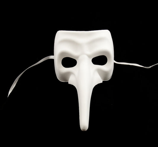 Masque Nasone Blanc à Peindre – Artisanat Authentique de Venise