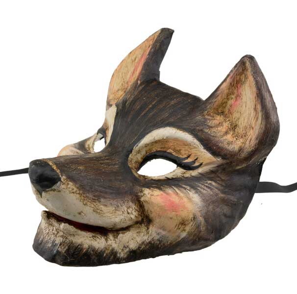 Masque Vénitien Le Loup en Papier Mâché – Artisanat Authentique de Venise