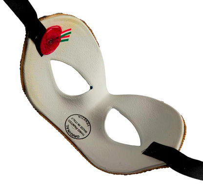 Masque Colombine Bleu et Doré – Artisanat Authentique de Venise