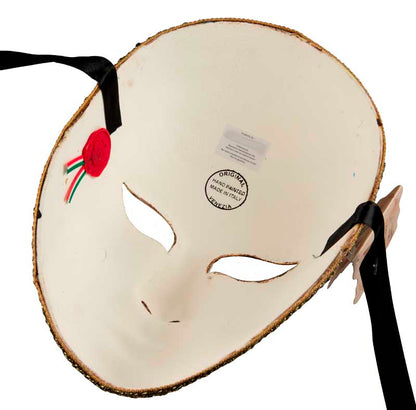 Masque Volto Bleu et Doré – Artisanat Authentique de Venise