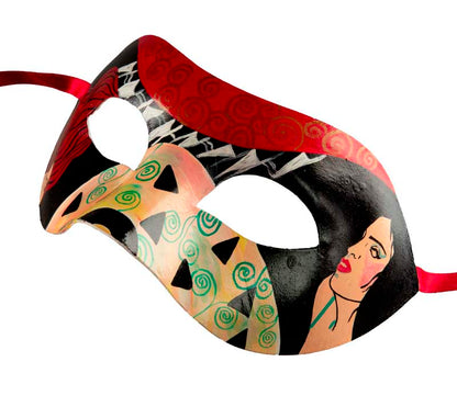 Masque Colombine Portrait de Femme Collection Accademia – Artisanat Authentique de Venise