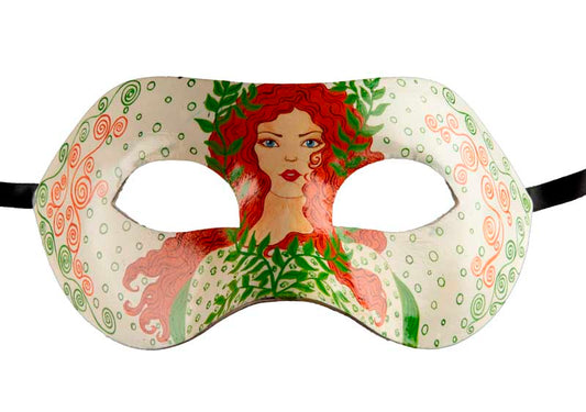Masque Colombine Portrait de Nymphe Collection Accademia – Artisanat Authentique de Venise