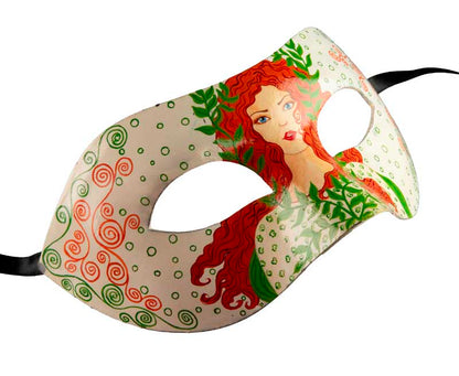 Masque Colombine Portrait de Nymphe Collection Accademia – Artisanat Authentique de Venise