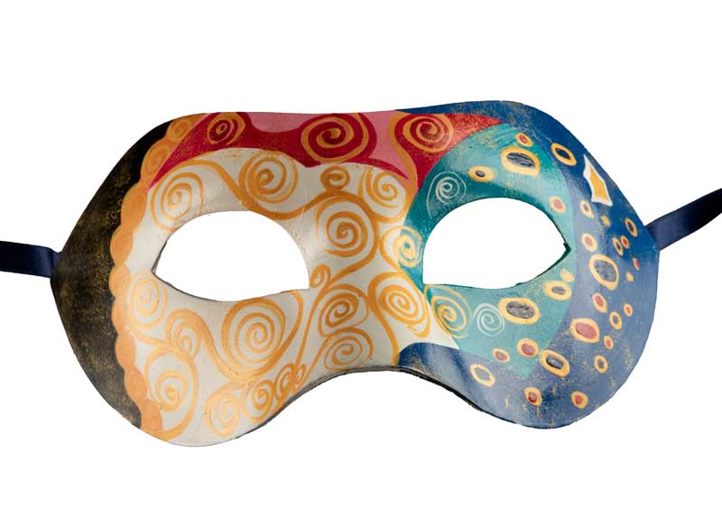 Masque Colombine Art Déco Original Collection Accademia – Artisanat Authentique de Venise