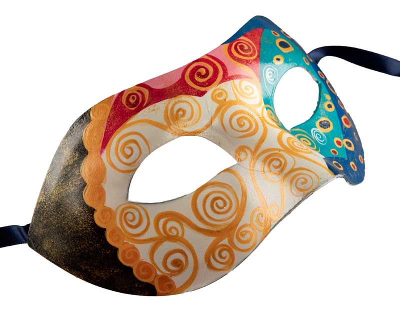 Masque Colombine Art Déco Original Collection Accademia – Artisanat Authentique de Venise