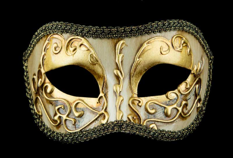 Masque Colombine à Dorure – Artisanat Authentique de Venise