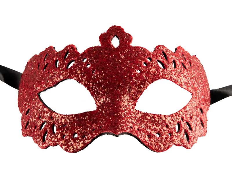 Masque Colombine Bal Masqué Rouge – Artisanat Authentique de Venise