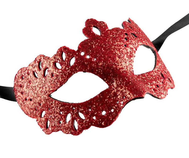 Masque Colombine Bal Masqué Rouge – Artisanat Authentique de Venise
