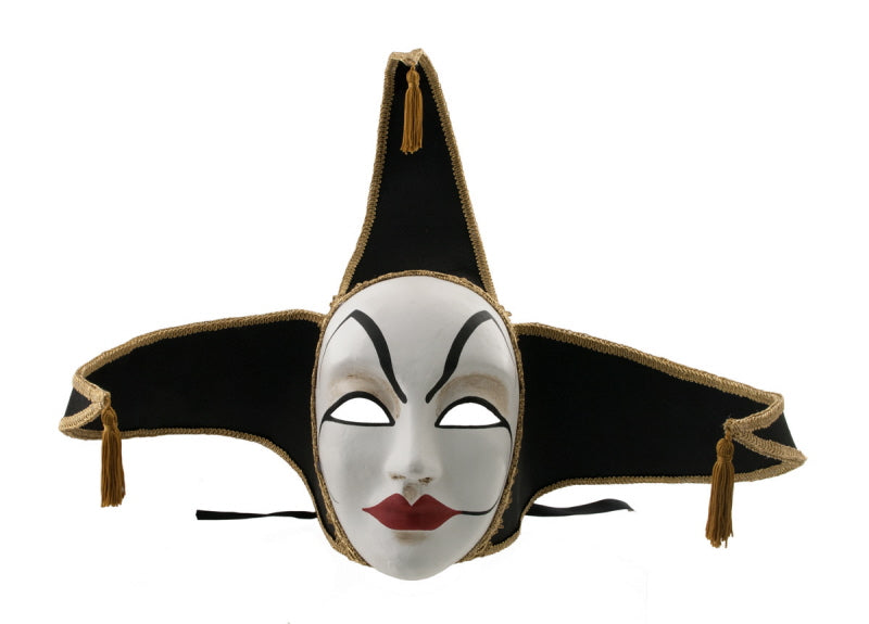 Masque La Comtesse à Pointes Noires – Artisanat Authentique de Venise