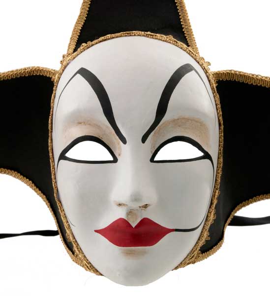Masque La Comtesse à Pointes Noires – Artisanat Authentique de Venise