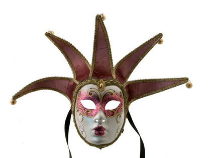 Masque de Venise Volto Jolly Rose – Artisanat Authentique de Venise