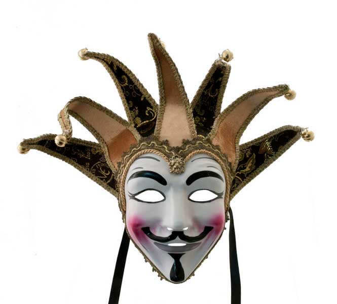 Masque Vendetta Jolly à 7 Pointes – Artisanat Authentique de Venise